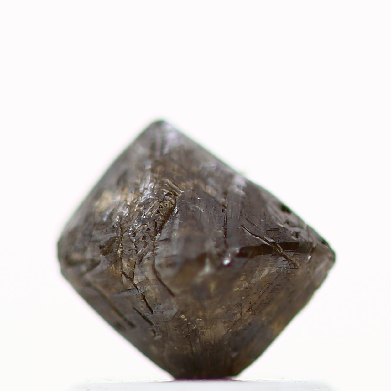 1.06 Carat Chocolate Brown Octahedron Raw Natural Rough Diamond 6 MM - Blackdiamond