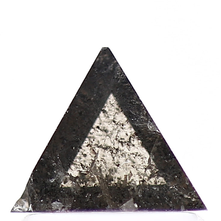 0.62 Carat 5 MM Natural Fancy Gray Triangle Salt and Pepper Diamond - Blackdiamond