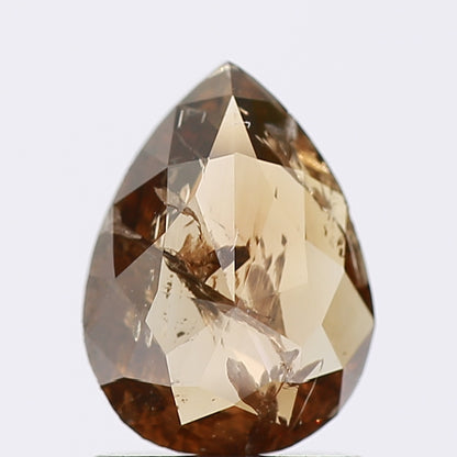 0.77 Carat Pear Fancy Cognac Rose Cut Natural Diamond SDM1191