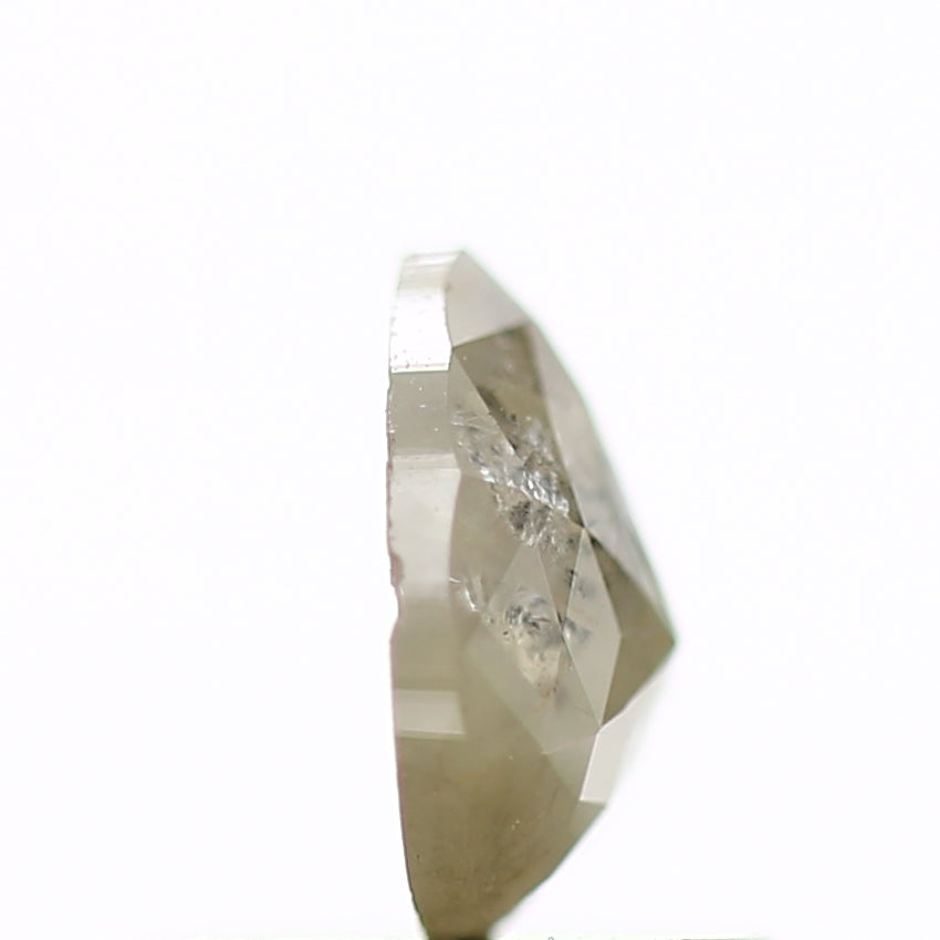 0.54 Carat Natural Rose Cut Gray Pear Rustic Diamond SDM303