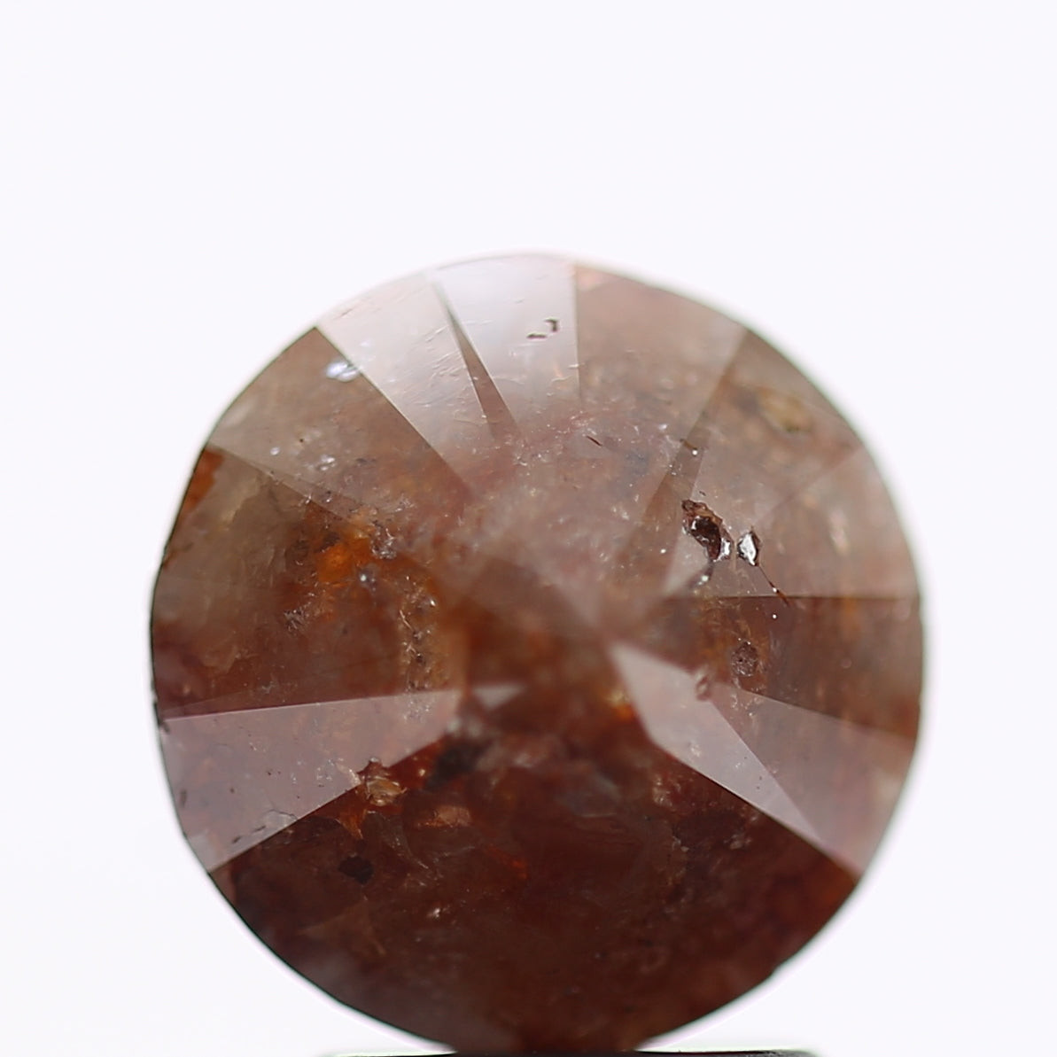 2.27 Carat Fancy Orange Round Rustic Diamond 8.72 MM