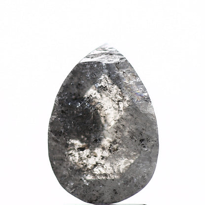 1.72 Carat Loose Salt and Pepper Diamond Pear Shape 9.9 MM