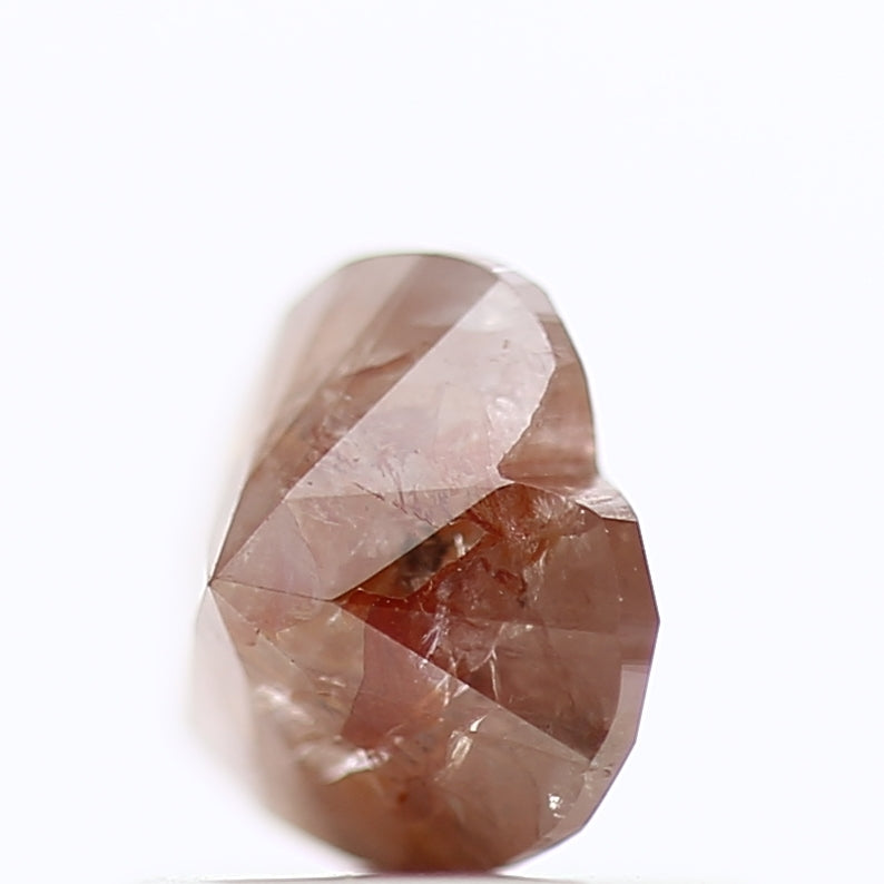 0.64ct Heart Orange Diamond Brilliant Cut Salt And Pepper Diamond 5.67 MM