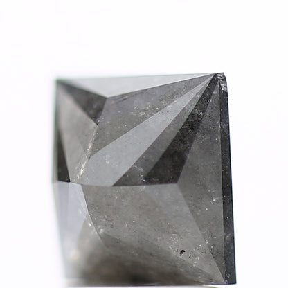 1.80 Carat 6.70 MM Natural Gray Princess Salt and Pepper Diamond - Blackdiamond