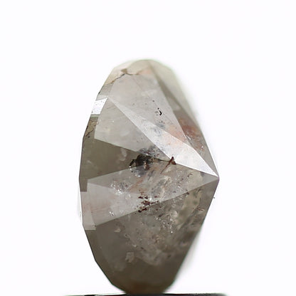 1.61 Carat Fancy Gray Oval Rustic Natural Diamond 7.93 MM