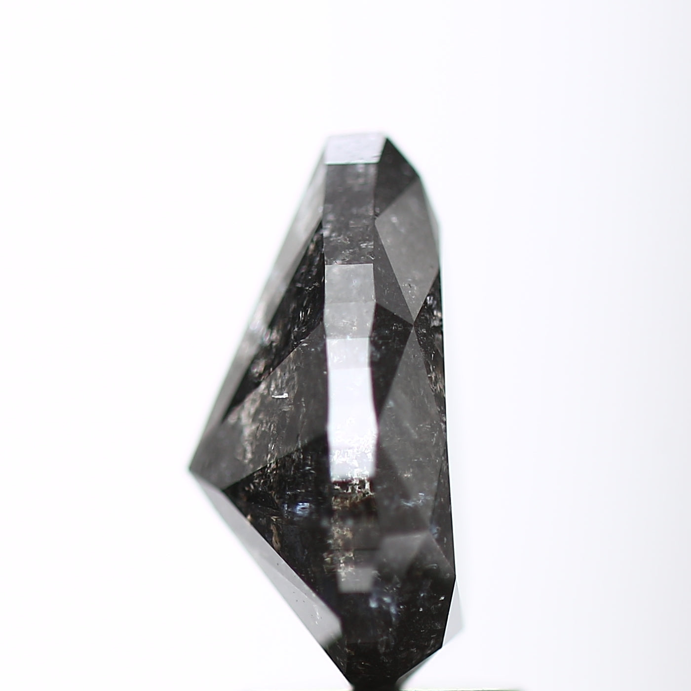 3.04 Carat Natural Black Salt and Pepper Pear Diamond sd9246