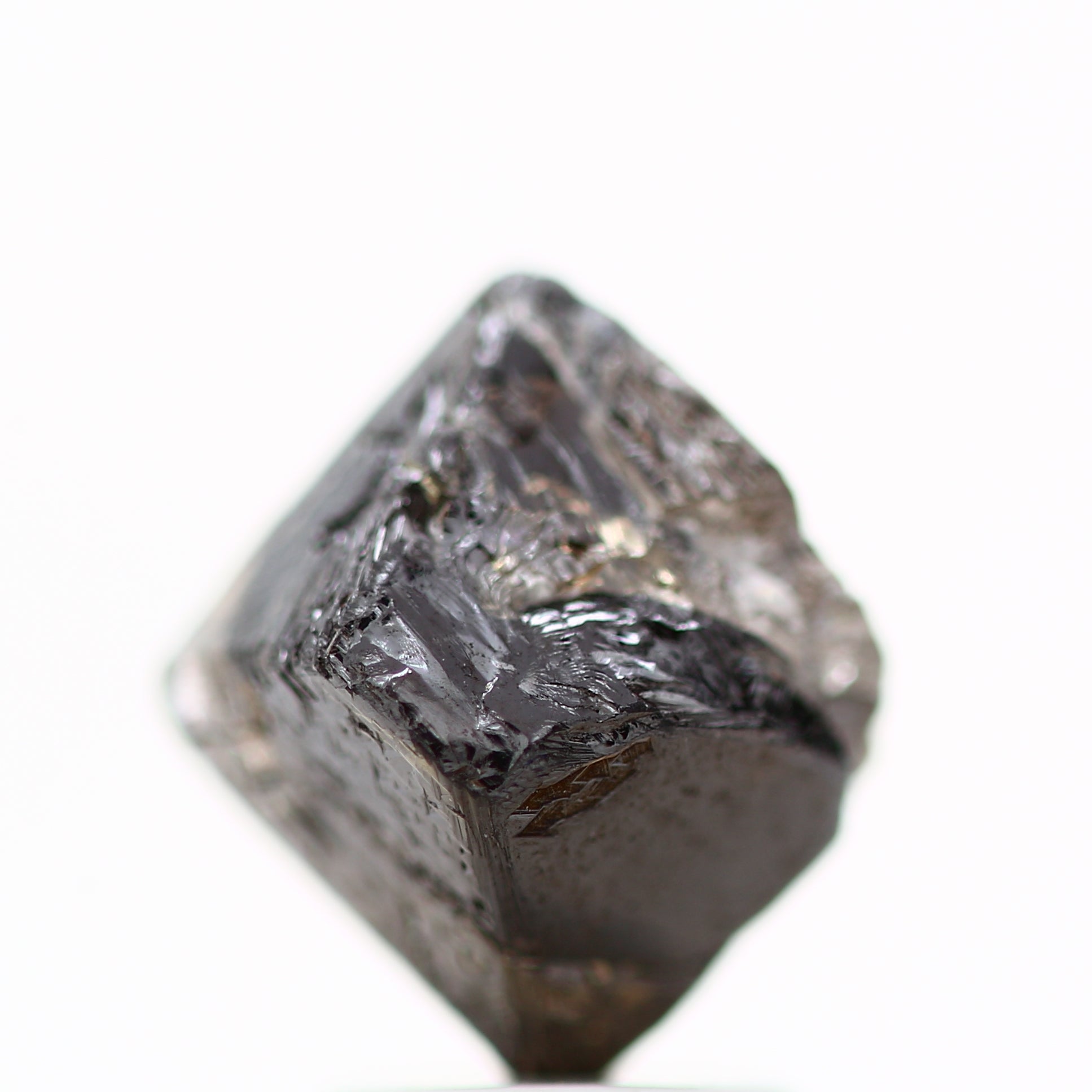 3.35 Carat Chocolate Brown Octahedron Natural Rough Diamond 9.9 MM - Blackdiamond