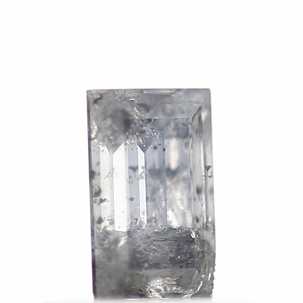 0.38 Carat Baguette Cut Salt & Pepper Diamond Gray Loose Diamond 5.25 MM
