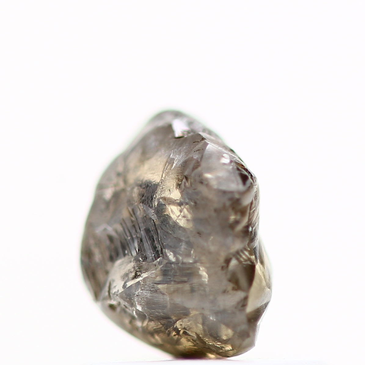 0.88 Natural Fancy Champagne Brown Crystal Uncut Rough Diamond 5.80 MM - Blackdiamond