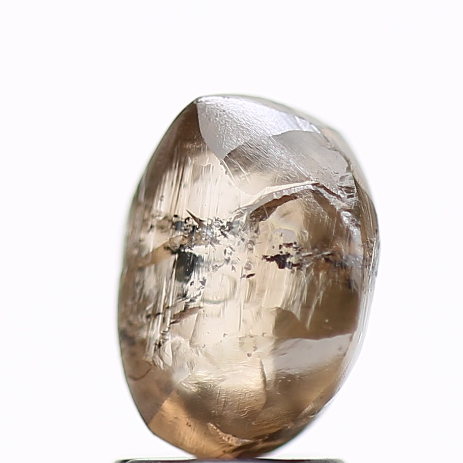 2.16 Carat Natural Fancy Clear Brown Rough Diamond 8.8 MM