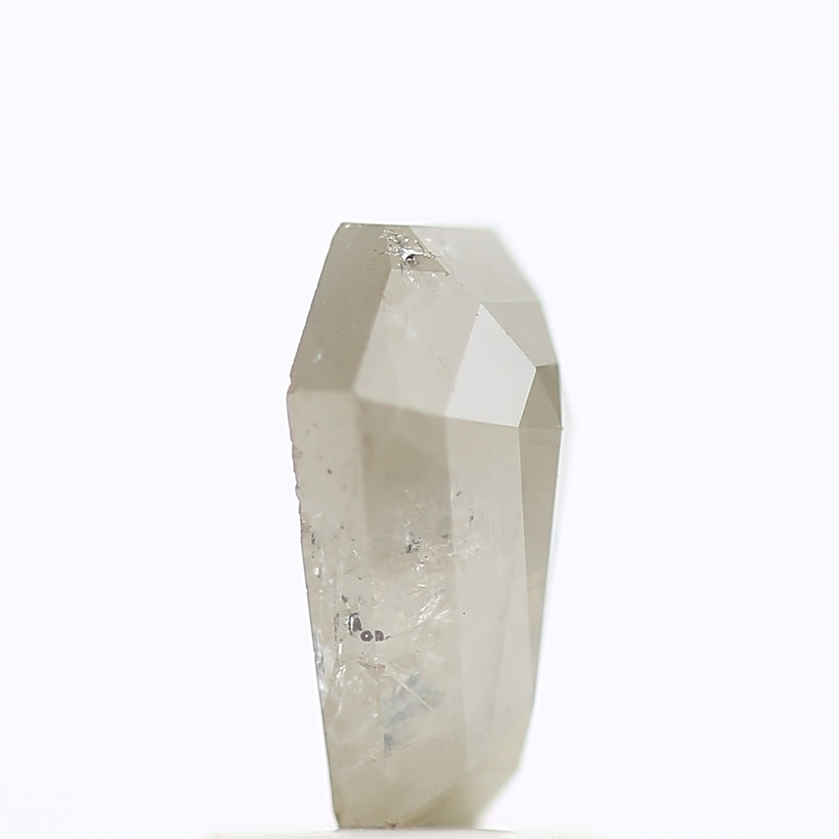 1.09 Carat Grey Coffin Cut Salt & Pepper Diamond 8.41 MM