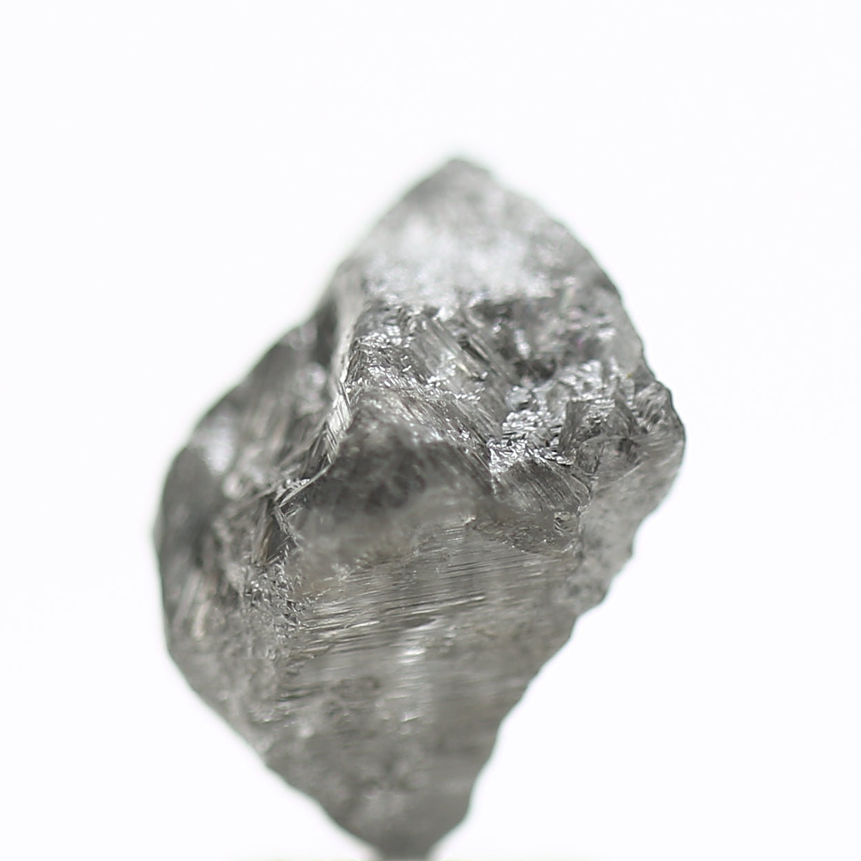 3.41 Carat Natural Crystal Uncut Gray Rough Diamond