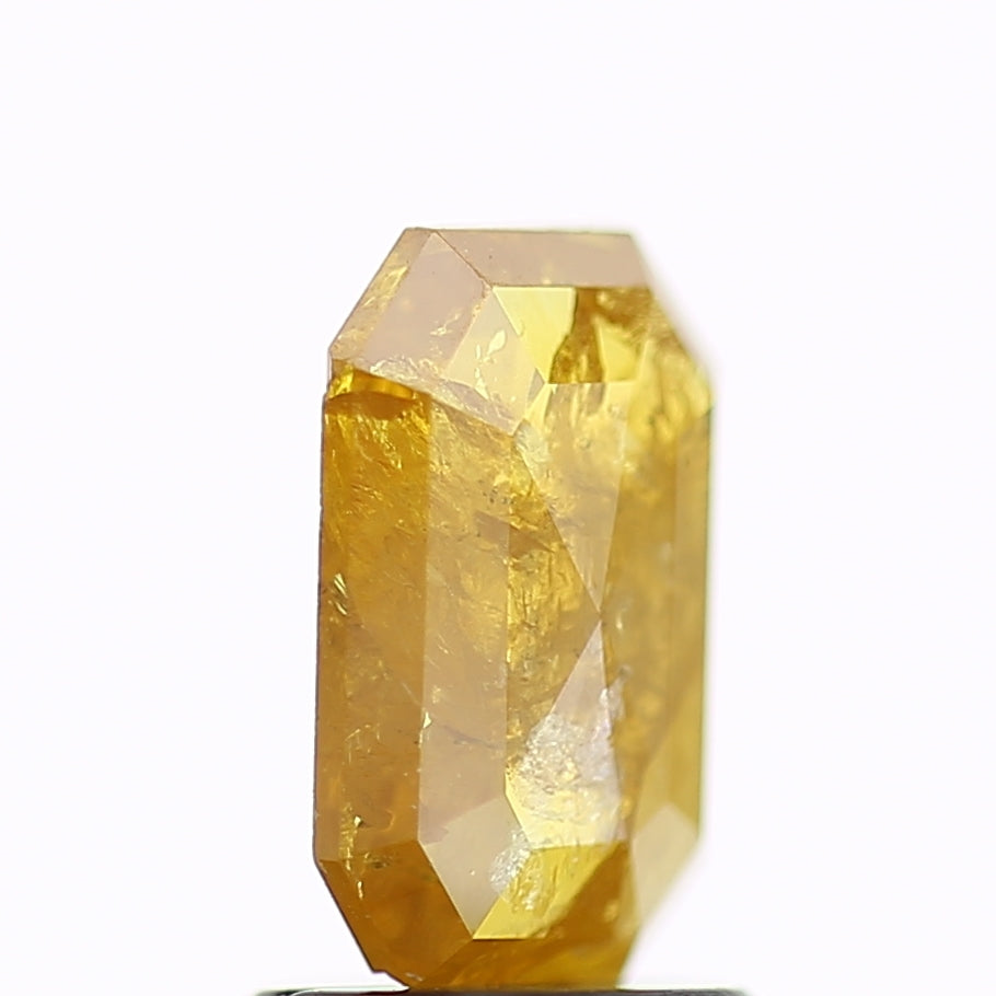 1.12 Carat Natural Yellow Emerald Salt and Pepper Diamond 8.4 MM