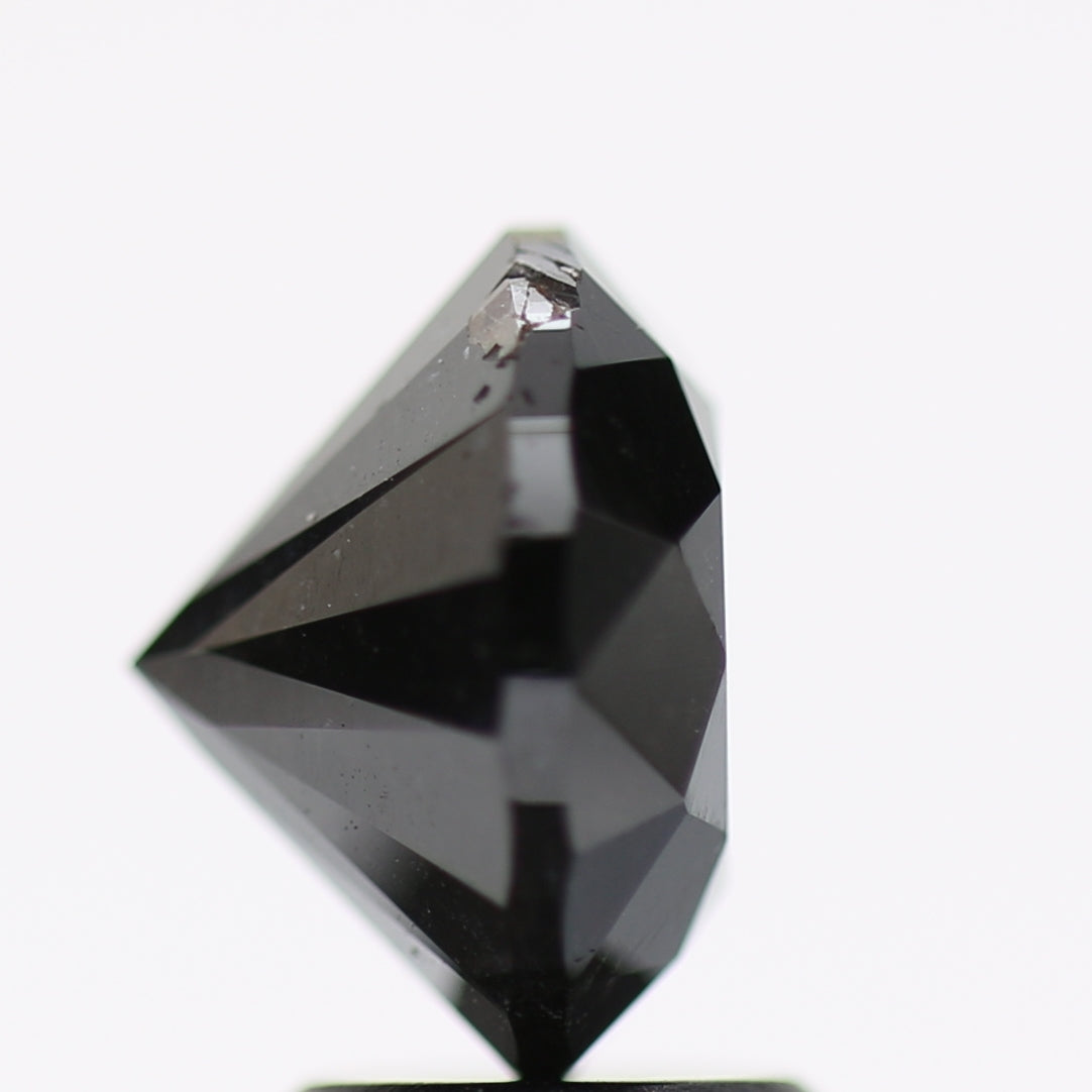 3.46 Carat Fancy Black Round Brilliant Diamond GIA Certified