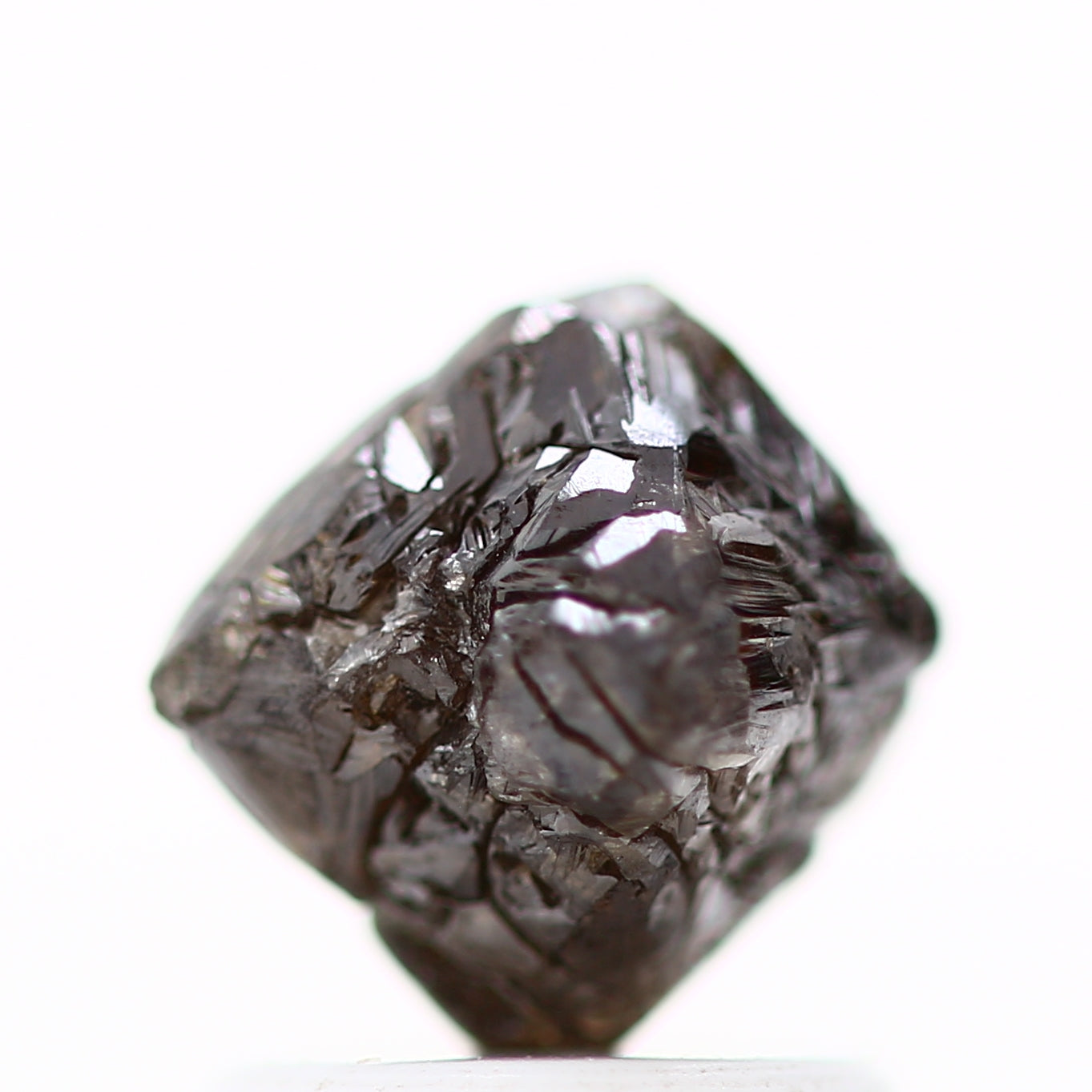 1.55 Carat Cognac Brown Octahedron Natural Rough Diamond 6.85 MM - Blackdiamond