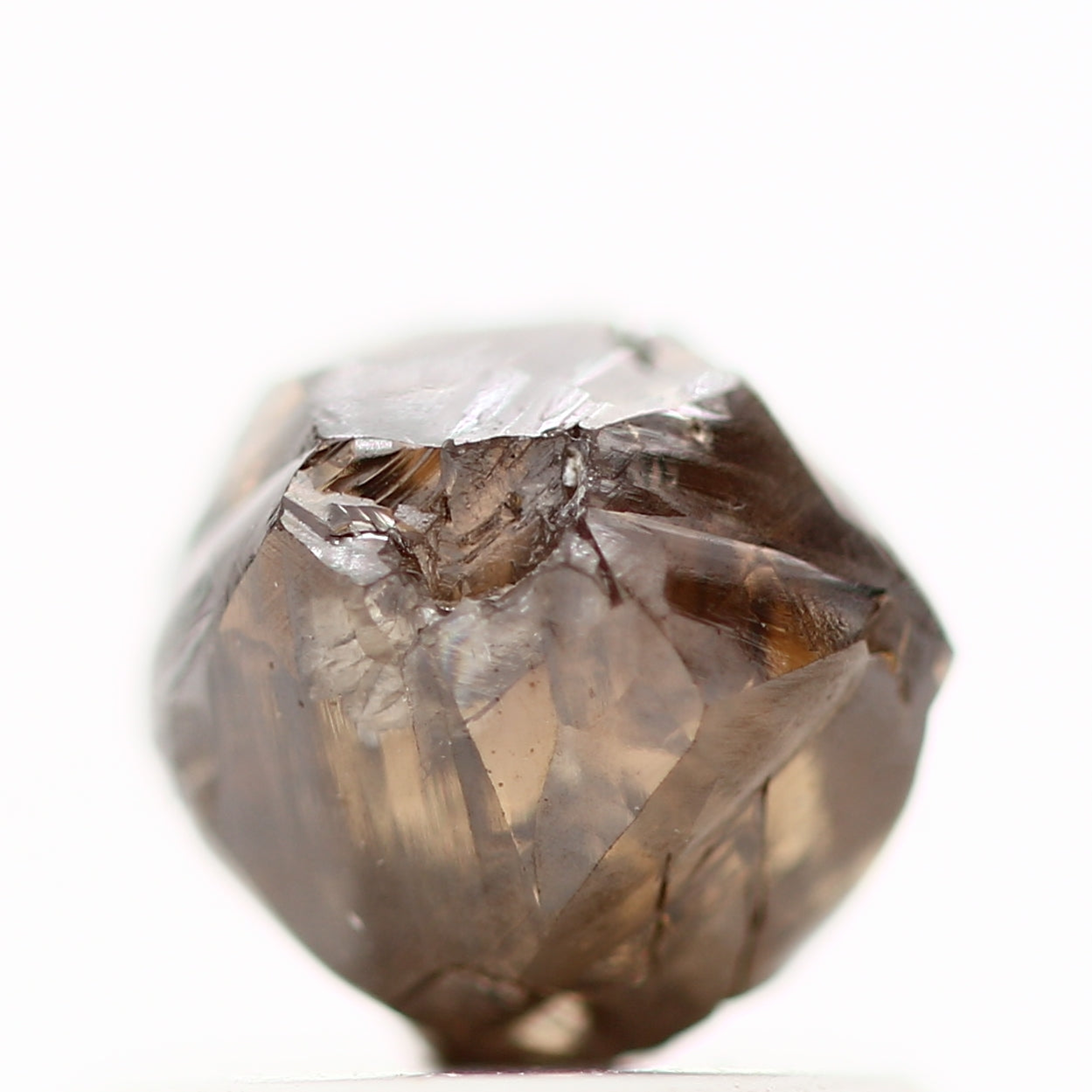 1 Carat Natural Fancy Brown Uncut Rough Diamond 5.40 MM - Blackdiamond