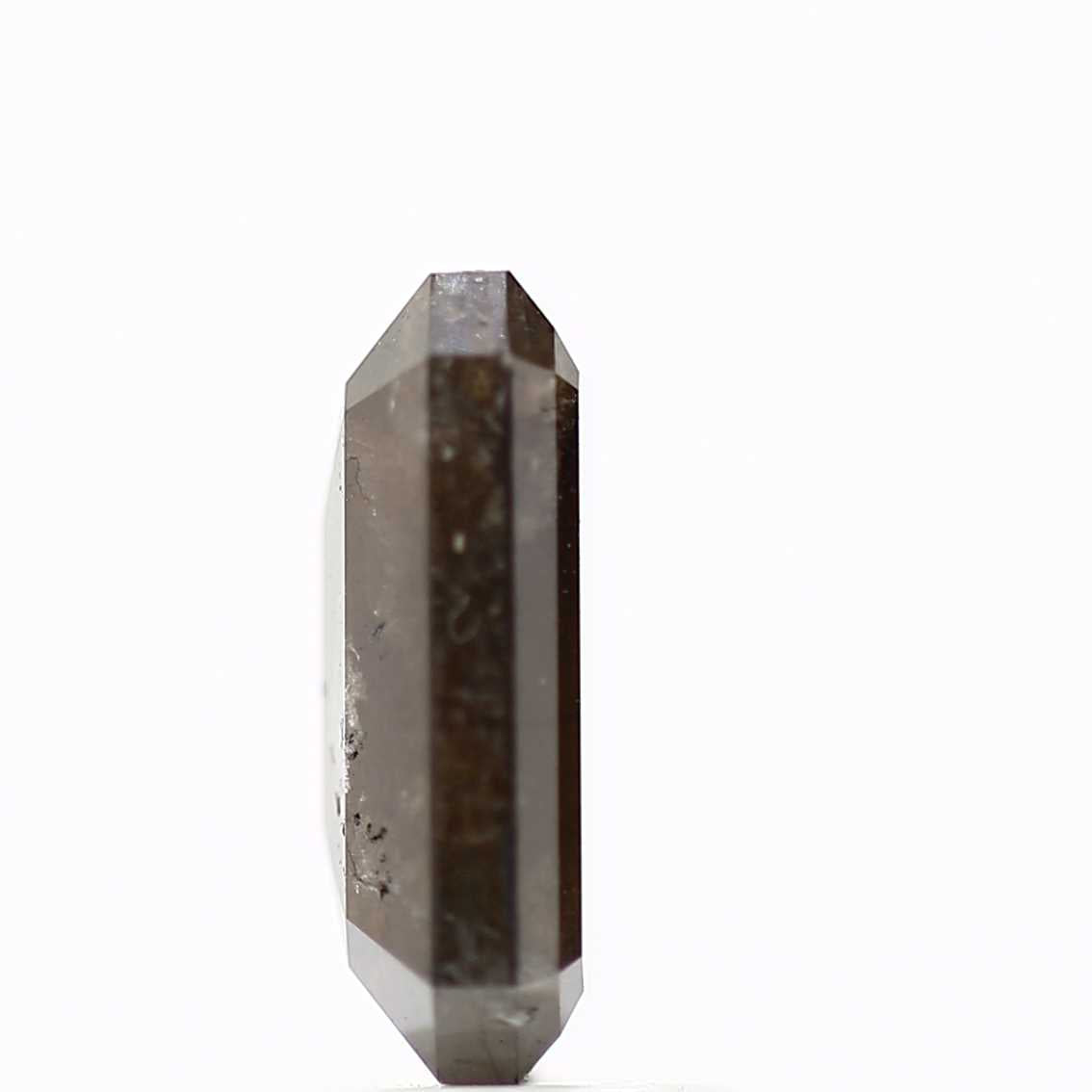 2.33 Carat 9.60 MM Fancy Brown Emerald Cut Salt and Pepper Diamond - Blackdiamond