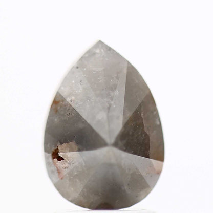 2.14 Carat Natural Fancy Gray Rustic Pear Diamond