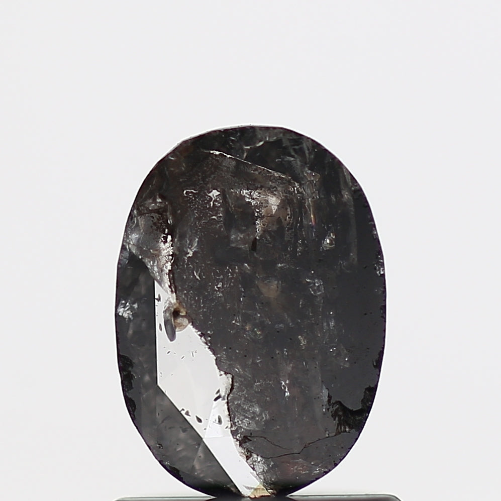 0.56 Carat Black Rose Cut Natural Loose Diamond 7.15 MM