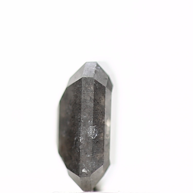 0.54 Carat 5.40 MM Natural Gray Emerald Salt and Pepper Diamond - Blackdiamond