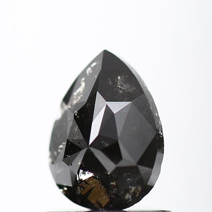 0.60 Carat Fancy Black Pear Shape Natural Loose Diamond SDM975