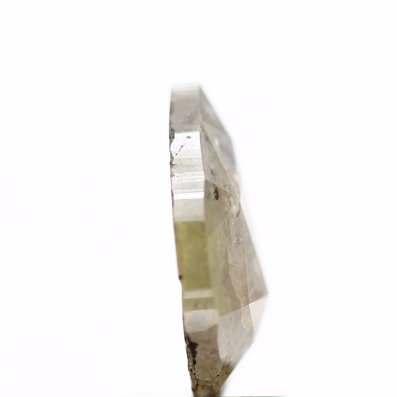 1.74 Carat Natural Gray Salt and Pepper Pear Diamond