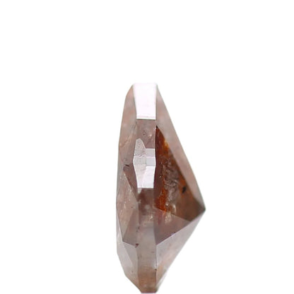 0.98 Carat Natural Orange Pear Loose Salt and Pepper Diamond