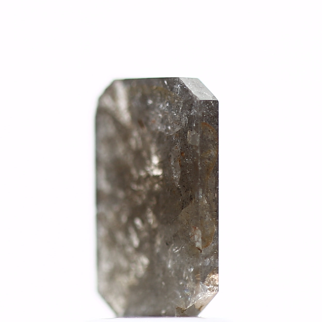 1.34 Carat 8.80 MM Natural Loose Gray Emerald Salt and Pepper Diamond - Blackdiamond