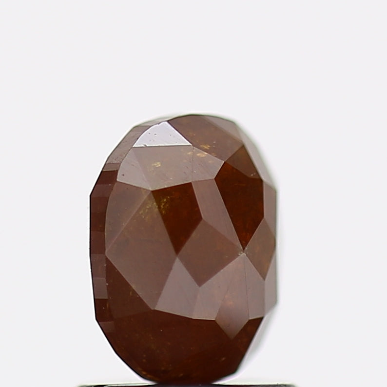 1.28 Carat Natural Fancy Cognac Oval Salt and Pepper Diamond 6.8 MM