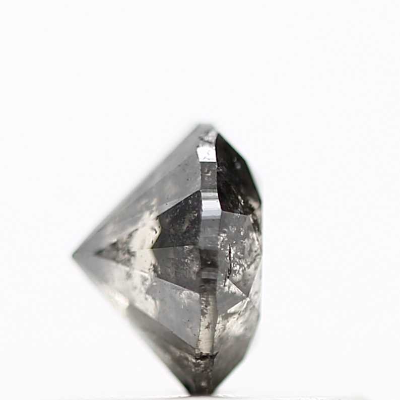 0.46 carat, Dark Gray Diamond, Round Shape, Natural Diamond 4.6 MM - Blackdiamond