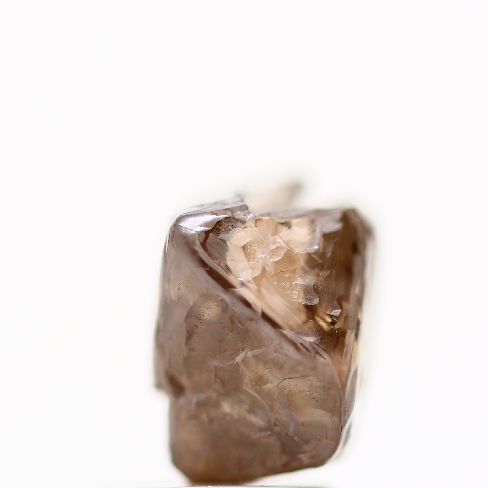 2.42 Carat Fancy Brown Macle Raw Rough Natural Diamond 8.80 MM - Blackdiamond