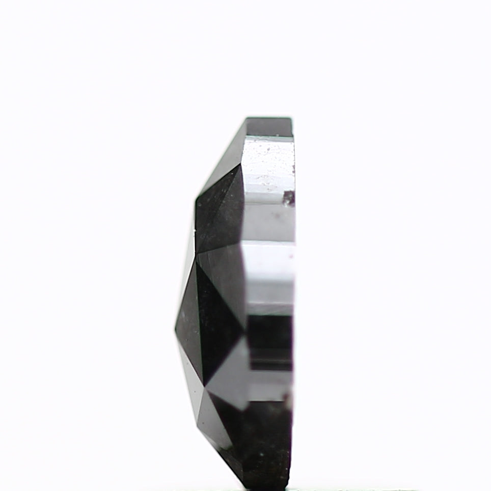 0.63 Carat Natural Pear Rose Cut Black Salt and Pepper Diamond SDM153