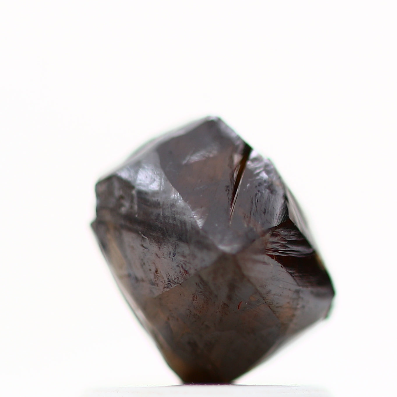 1.30 Carat Natural Octahedron Cognac Brown Rough Diamond 5.80 MM - Blackdiamond