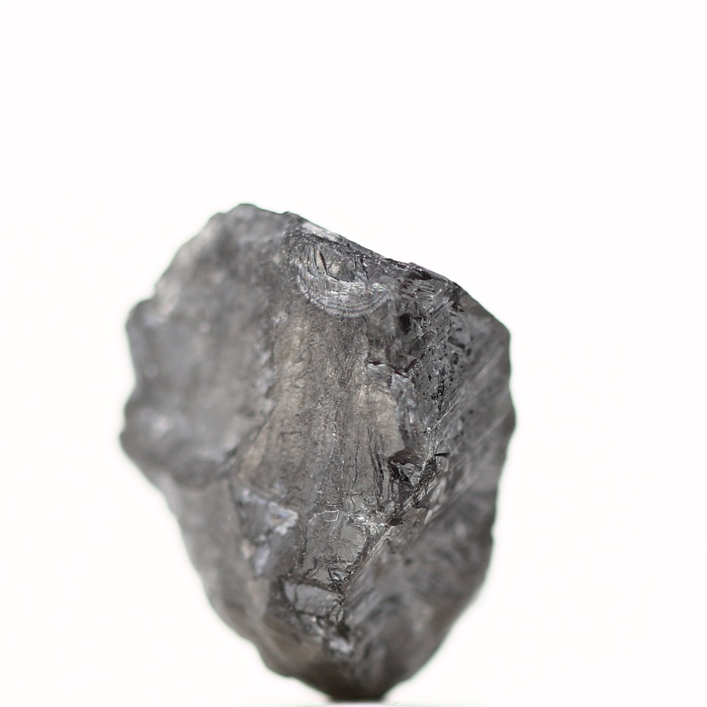 4.90 Carat Fancy Gray Crystal Raw Big Rough Natural Diamond 10.79 MM - Blackdiamond