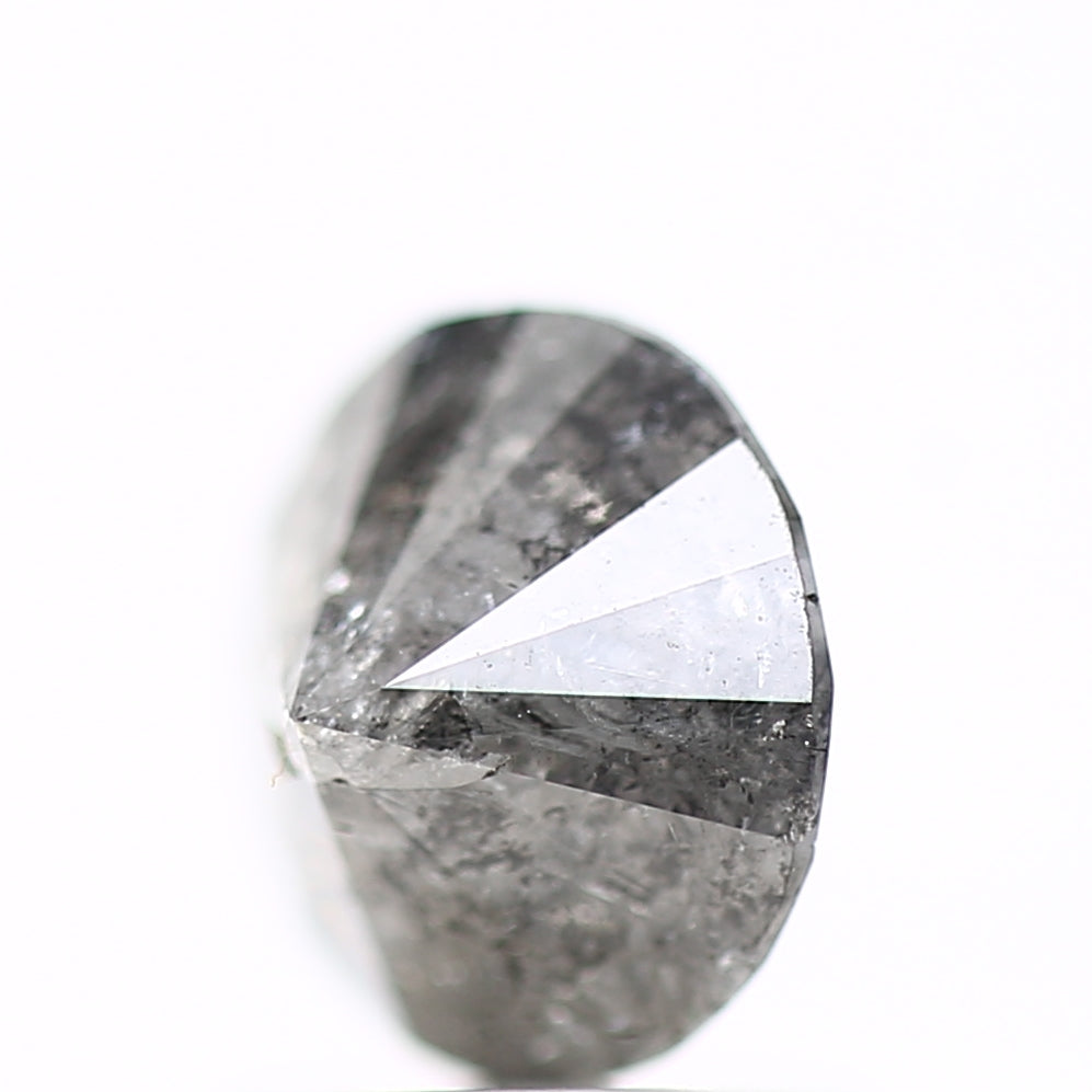 1.18 Carat Natural Loose Gray Round Cut Salt and Pepper Diamond 6.8 MM - Blackdiamond