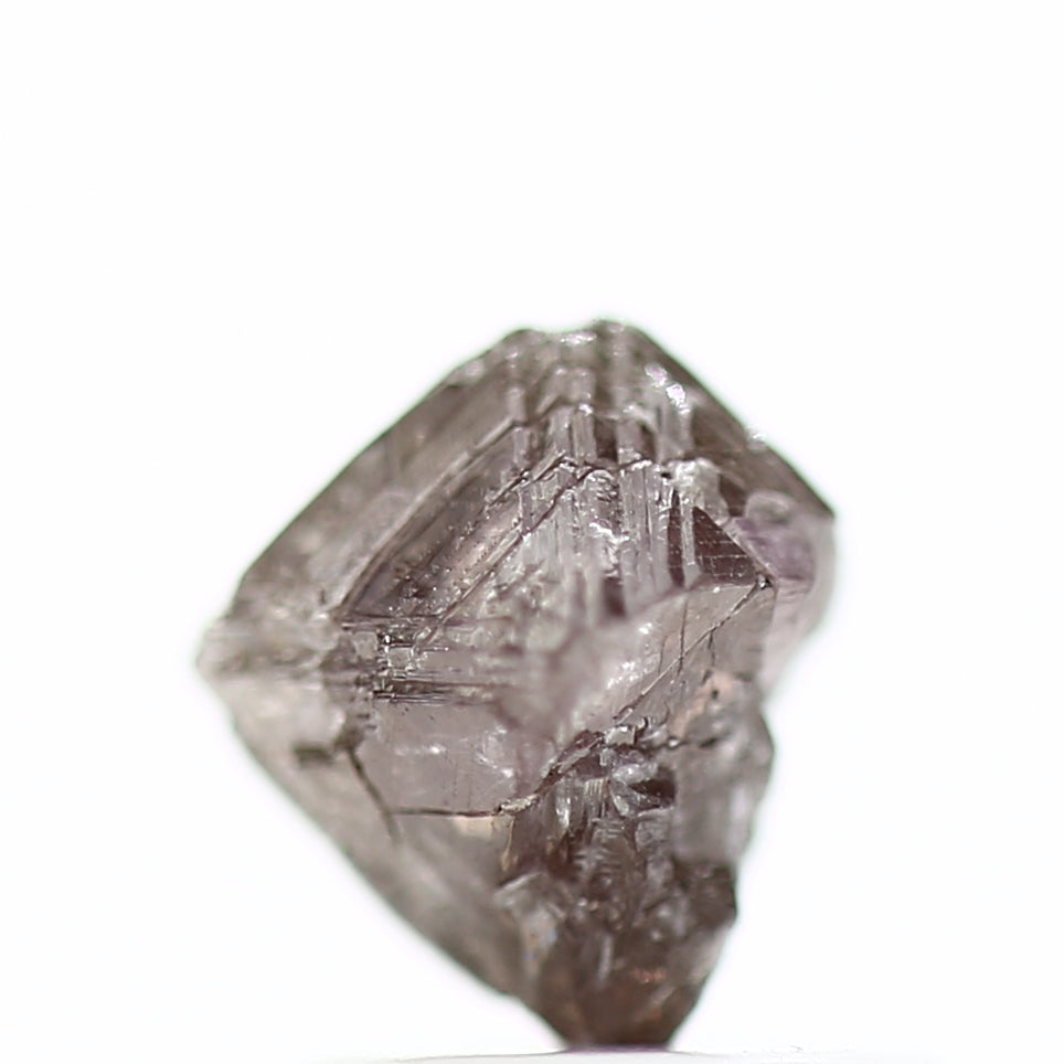 1.22 Carat Purple Pink Octahedron Rough Natural Diamond 6.50 MM - Blackdiamond