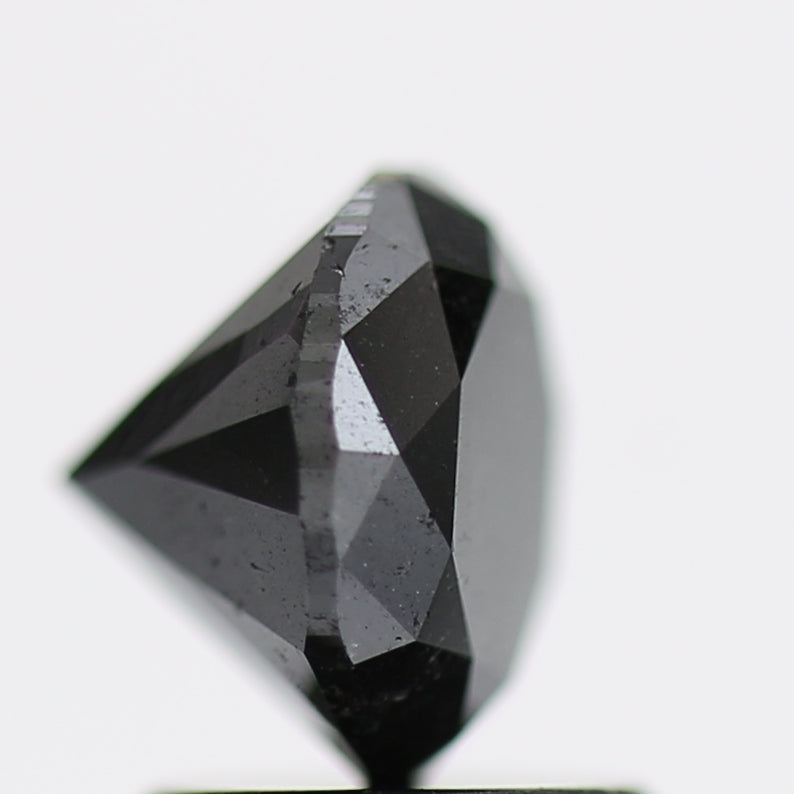 1.45 Carat Fancy Black Round Brilliant Diamond GIA Certified