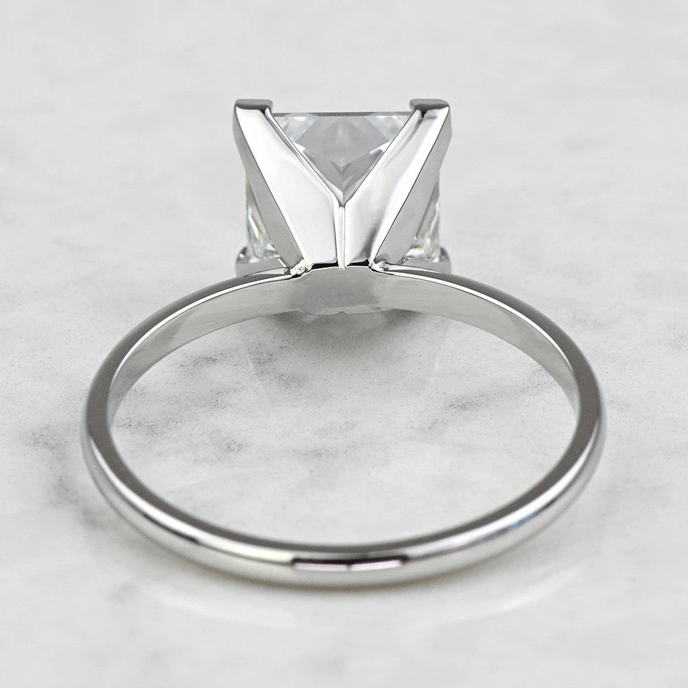 5 Carat Princess Solitaire Lab Diamond Engagement Ring 14k/18k white gold ring sharp prong
