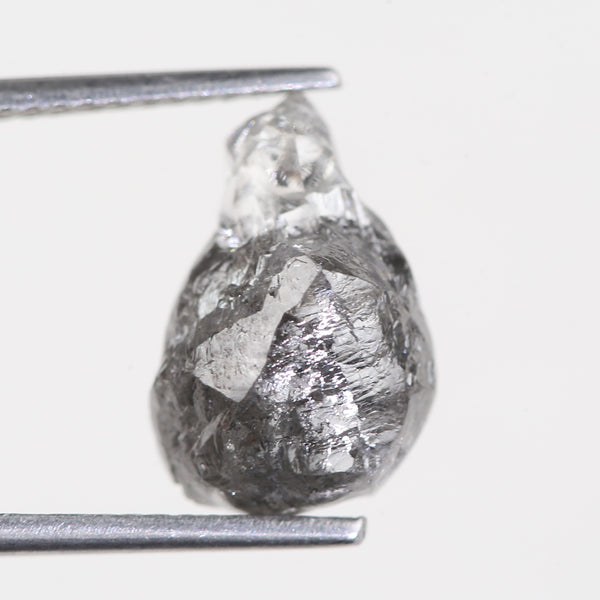 Natural Rough Uncut Gray Translucent Raw Diamond 12 MM