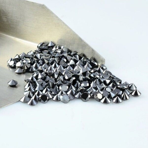 3.5 mm black diamond round cut shape lot