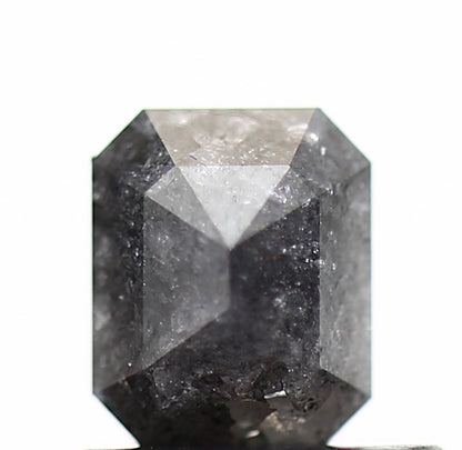 0.51 Carat 5.2 MM Gray Emerald Salt and Pepper Natural Loose Diamond - Blackdiamond