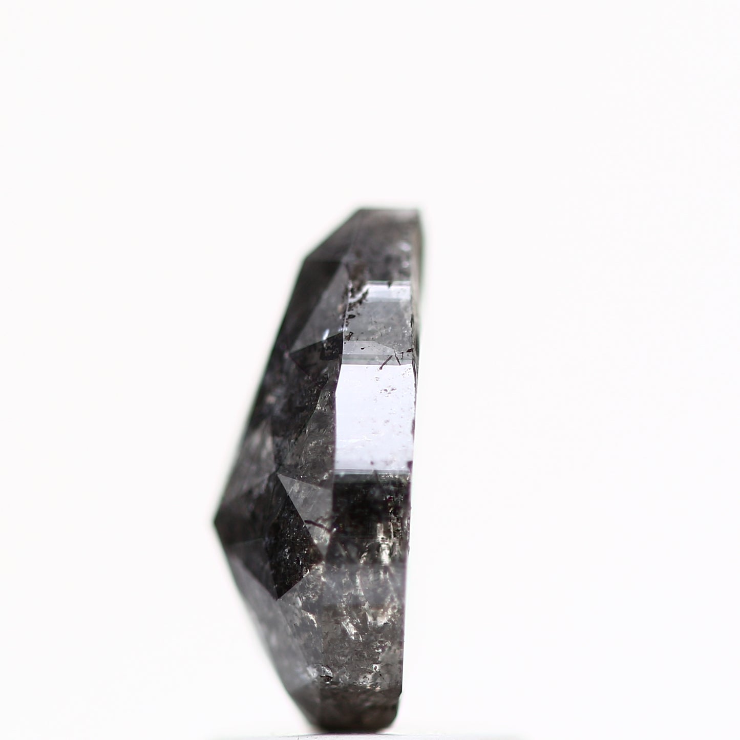 1.77 Carat Fancy Gray Pear Rose Cut Natural Loose Diamond