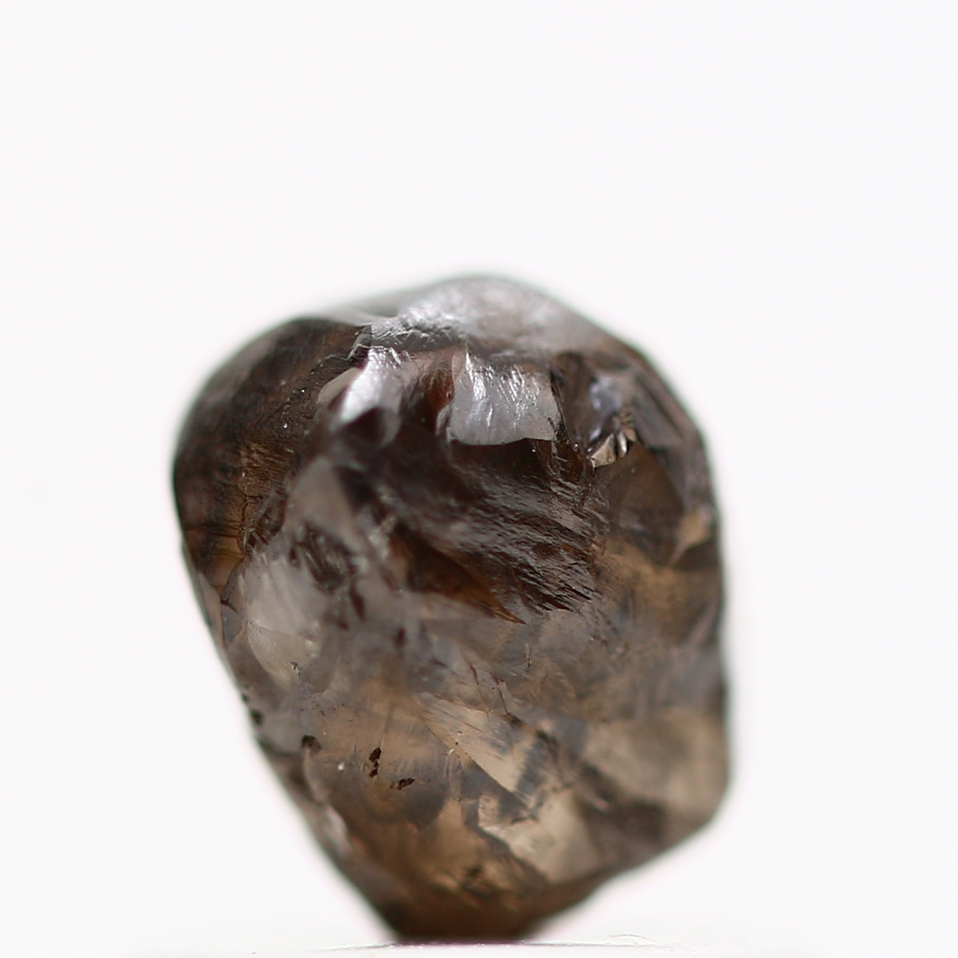 1.07 Carat Chocolate Brown Crystal Uncut Rough Natural Diamond 6.25 MM - Blackdiamond