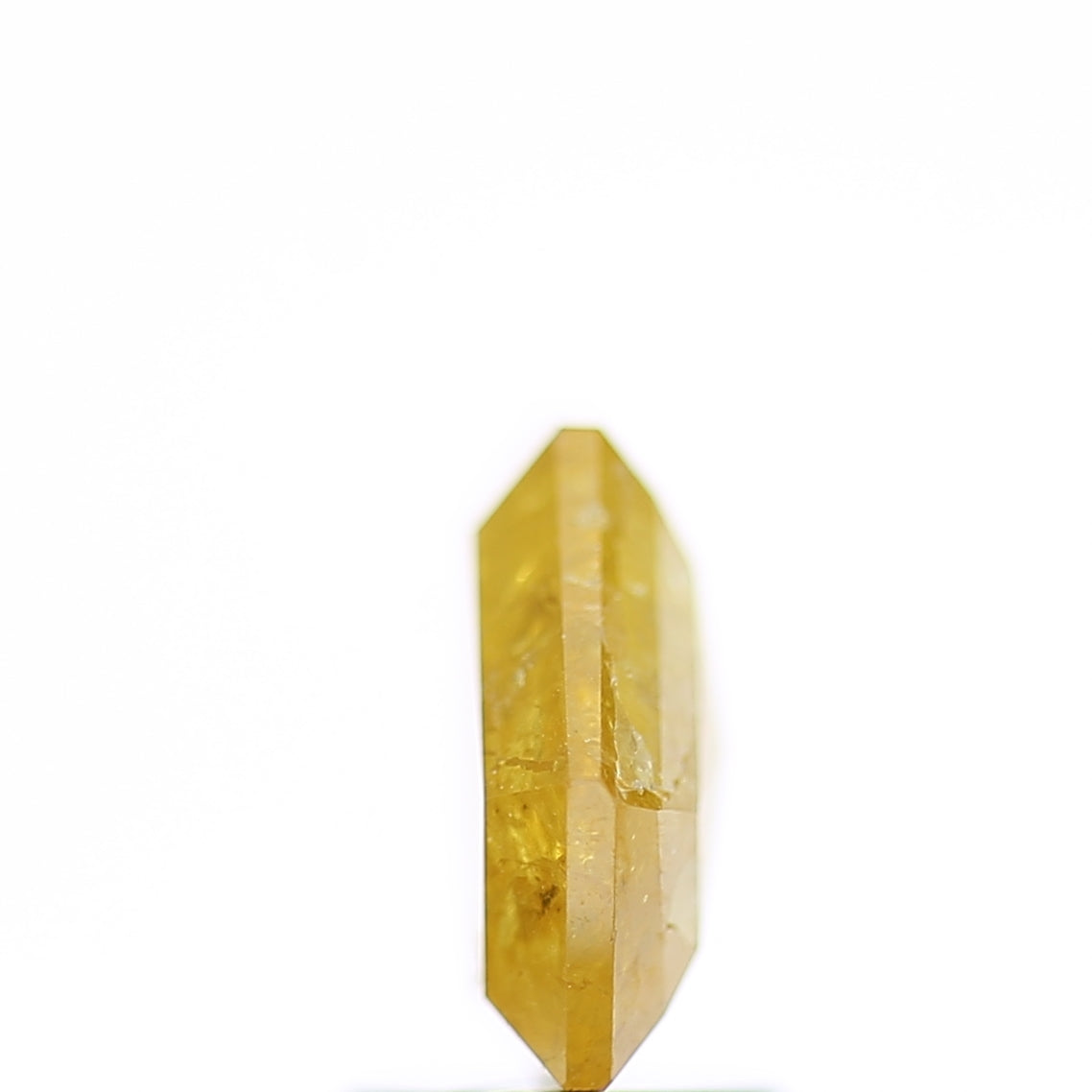 2 Carat Hexagon Salt and Pepper Diamond Elongated Fancy Yellow 10.50 MM