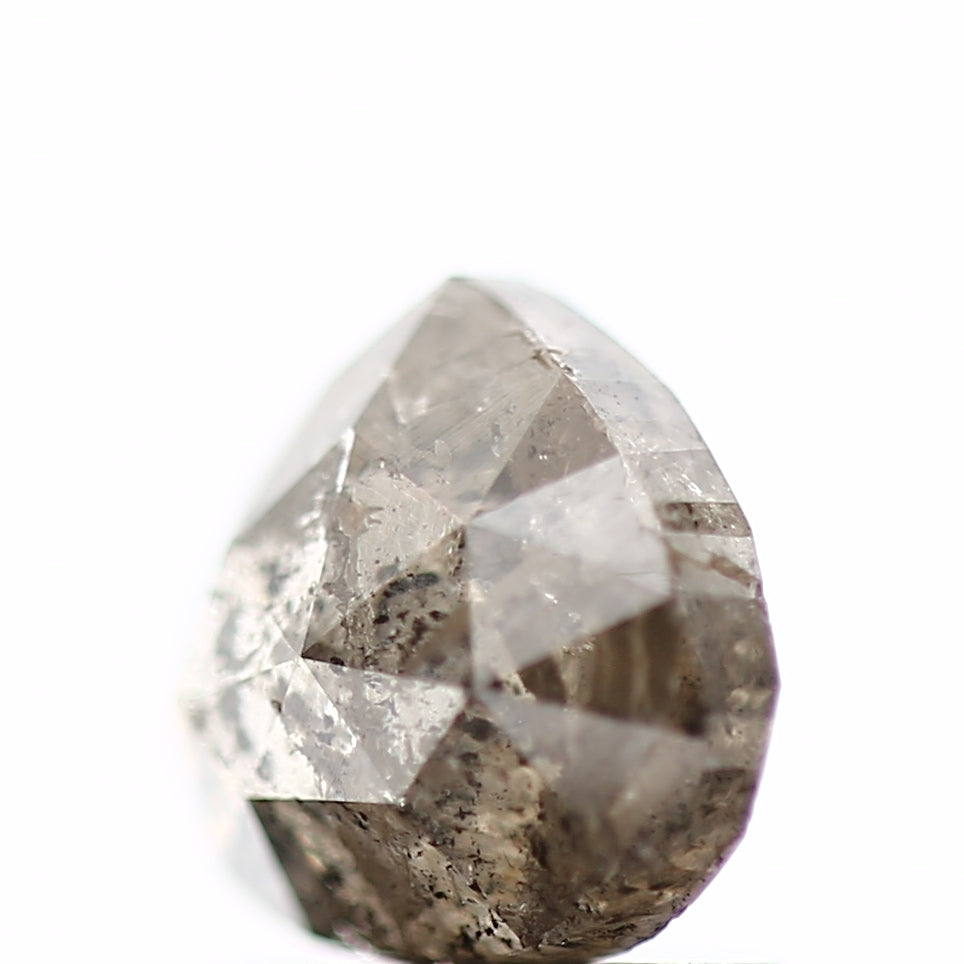 1.24 Carat Fancy Brown Pear Salt and Pepper Diamond For Ring