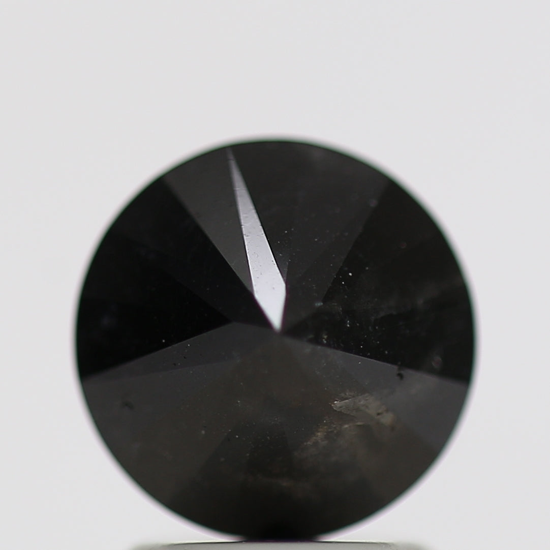 1.69 Carat Fancy Black Round Brilliant Diamond GIA Certified