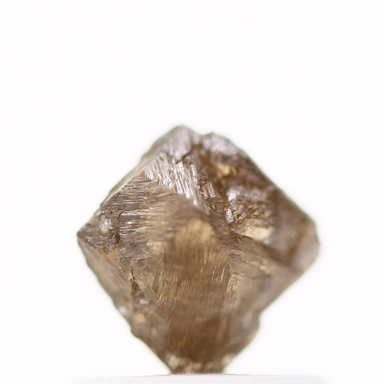 0.86 Carat Champagne Brown Crystal Uncut Rough Natural Diamond 4.90 MM - Blackdiamond