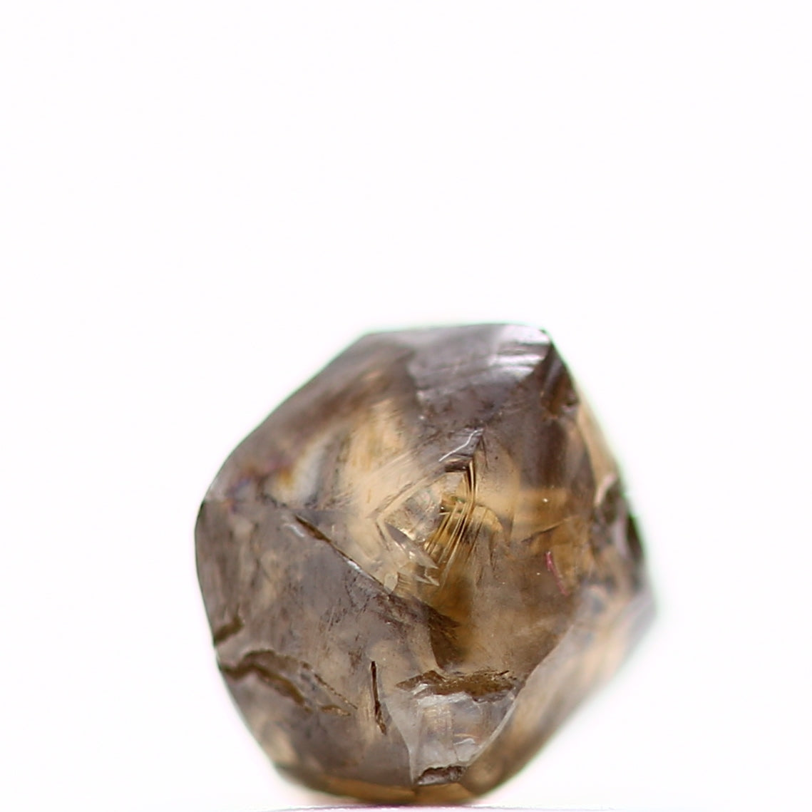 0.70 Carat Fancy Brown Crystal Uncut Raw Natural Diamonds 4.66 MM - Blackdiamond