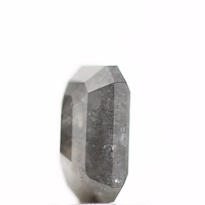 0.54 Carat 5.40 MM Natural Gray Emerald Salt and Pepper Diamond - Blackdiamond