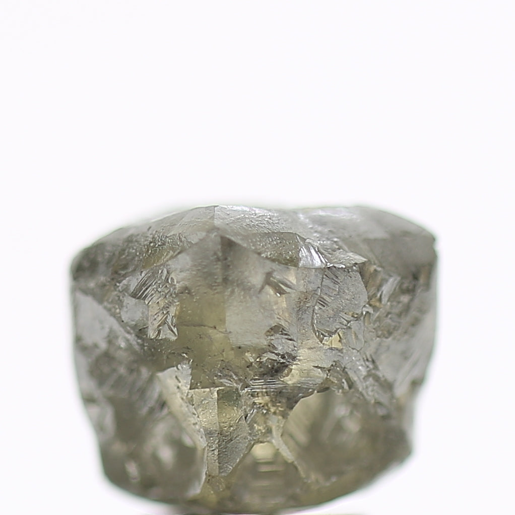 4.73 Carat Natural Grey Crystal Rough Cube Diamond 7.5 MM